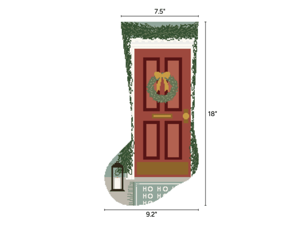 Festive Front Door Christmas Stocking - Image 2