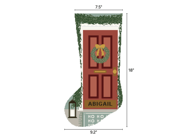 Festive Front Door Christmas Stocking - Image 3